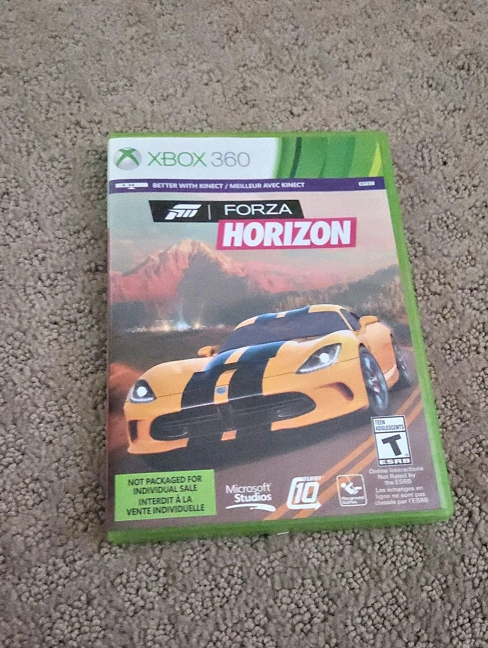 Microsoft Forza Horizon Xbox 360 Game Disc - No Manual